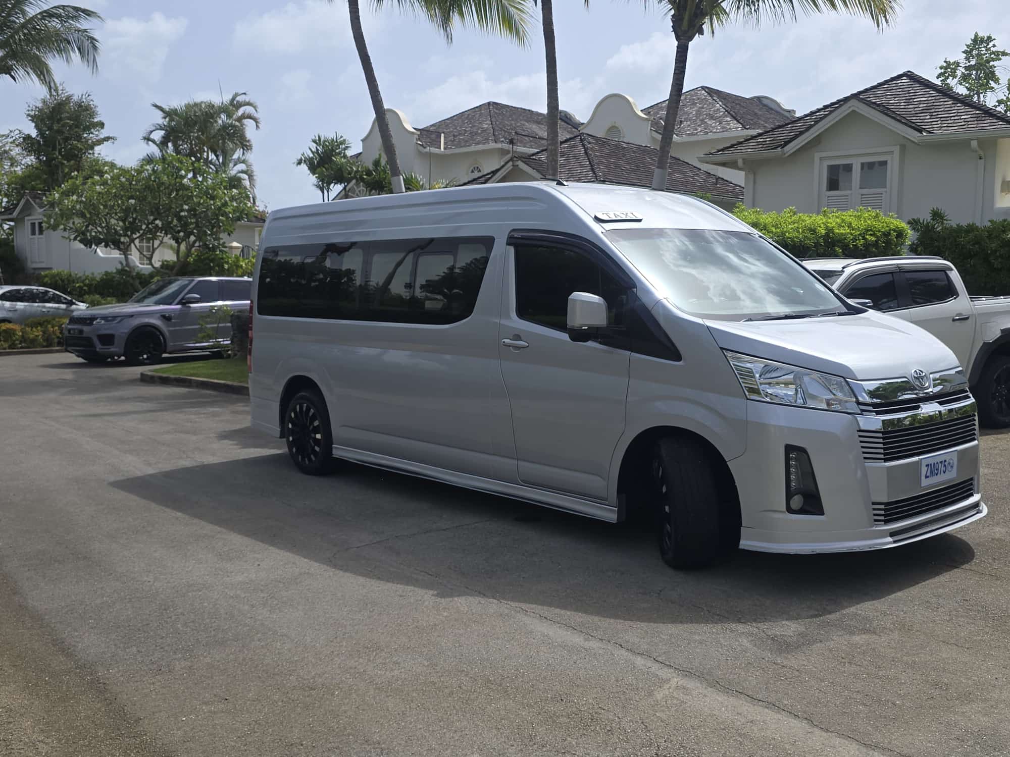 Luxury van for Barbados wedding guests and bridal party transportation