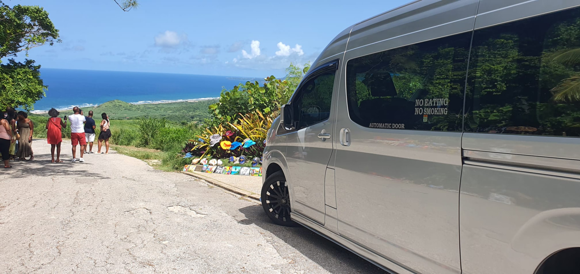 Luxury van on a Barbados corporate and airport transfer