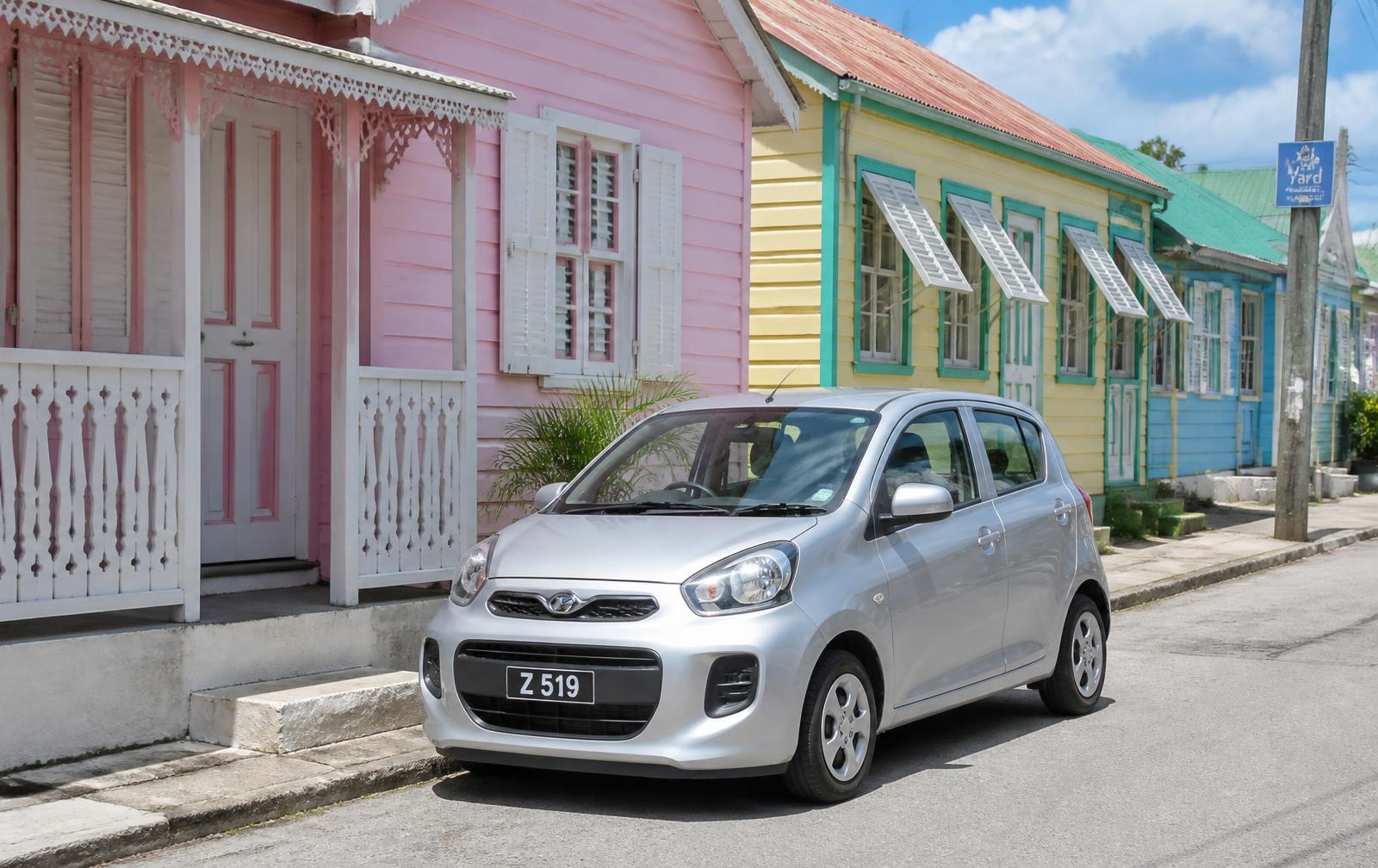 Colourful Bajan street scene from our Barbados travel guides
